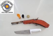 Piraju: Flagrante de violência doméstica/ Posse ilegal de arma de fogo