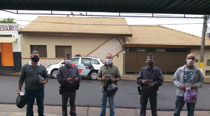 53º BPM/I PARTICIPA DE AÇÃO “MÁSCARA É VIDA” em Avaré