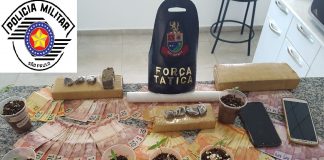 Itaí: Flagrante tráfico de drogas/associação para o tráfico