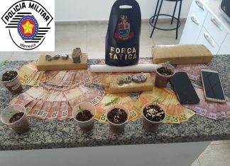 Itaí: Flagrante tráfico de drogas/associação para o tráfico