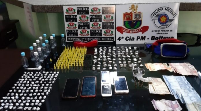 Boituva: Trio é preso com revólver calibre 22 e centenas de porções de drogas