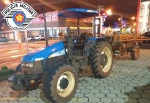 ARANDU: POLÍCIA MILITAR LOCALIZA EQUIPAMENTO AGRÍCOLA