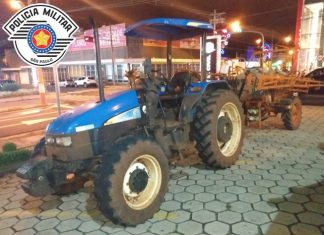 ARANDU: POLÍCIA MILITAR LOCALIZA EQUIPAMENTO AGRÍCOLA