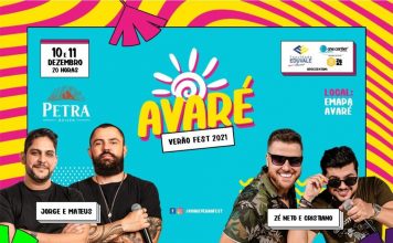 Avaré: Jorge e Mateus e Zé Neto e Cristiano são as grandes atrações Verão Fest 2021