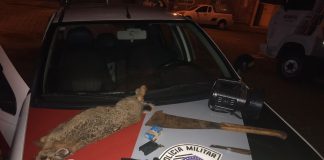 HOMEM EM POSSE DE ANIMAL SILVESTRE ABATIDO É PRESO PELA POLÍCIA MILITAR