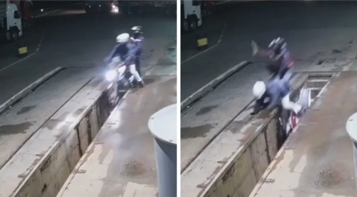 Ladrões são presos após roubarem posto e caírem em valas duas vezes no interior de SP