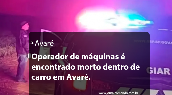 Operador de máquinas é encontrado morto dentro de carro em Avaré