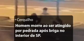 Homem morre ao ser atingido por pedrada após briga no interior de SP