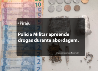 EM PIRAJÚ, POLÍCIA MILITAR APREENDE DROGAS DURANTE ABORDAGEM