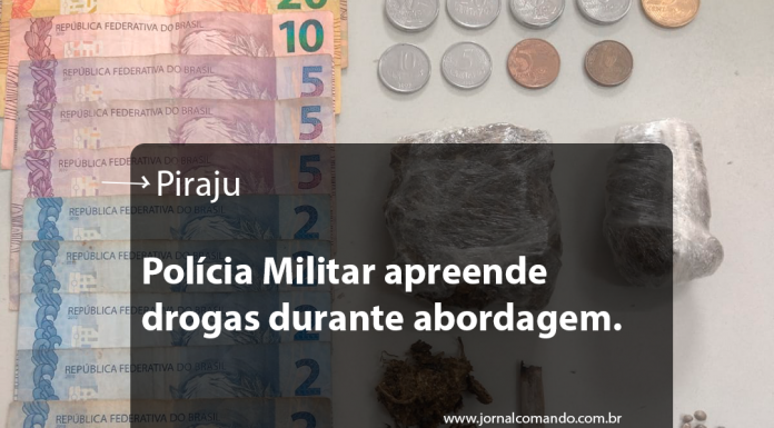 EM PIRAJÚ, POLÍCIA MILITAR APREENDE DROGAS DURANTE ABORDAGEM