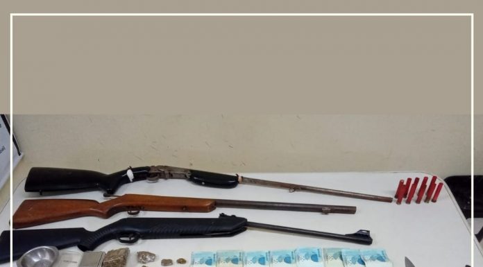 POLÍCIA MILITAR PRENDE HOMEM COM DROGAS E ARMAS EM CERQUEIRA CÉSAR