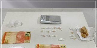 POLÍCIA MILITAR SURPREENDE COMERCIALIZAÇÃO DE DROGAS EM TAQUARITUBA