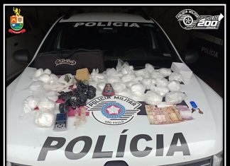 POLÍCIA MILITAR PRENDE HOMEM COM GRANDE QUANTIDADE DE DROGAS EM CERQUEIRA CÉSAR