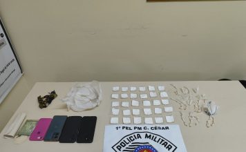 EM CERQUEIRA CÉSAR, HOMEM ENVOLVIDO NO TRÁFICO DE DROGAS É PRESO PELA POLÍCIA MILITAR