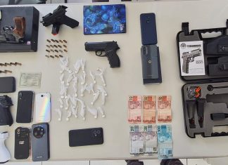 EM PIRAJU , POLÍCIA MILITAR APREENDE ARMAS E DROGAS E HOMEM ENVOLVIDO NO TRÁFICO É PRESO