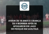 Jovem de 18 anos e criança de 9 morrem após se afogarem em lago de parque em Sarutaiá