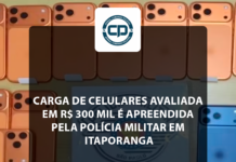 Carga de celulares avaliada em R$ 300 mil é apreendida pela Polícia Militar em Itaporanga