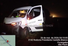 Cavalo morre após ser atropelado por van na Rodovia Castello Branco em Porangaba